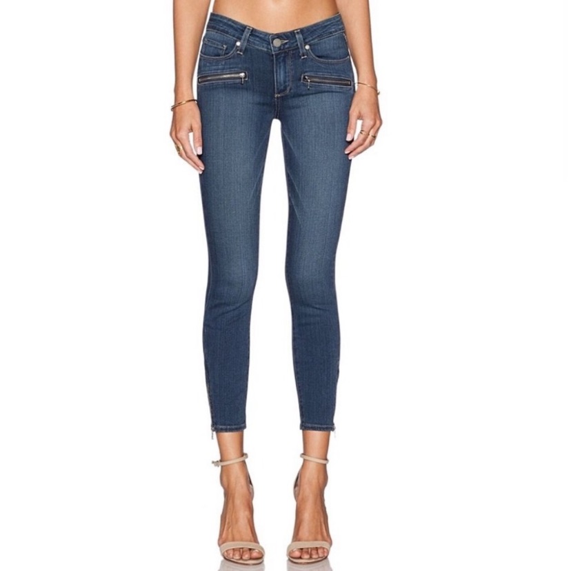 Paige Low Rise Indio Zip Transcended Ultra Skinny Denim Jeans. Nwot